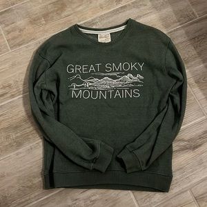 Tennessee Great Smoky Mountains / Gatlinburg Olive Green Sweatshirt